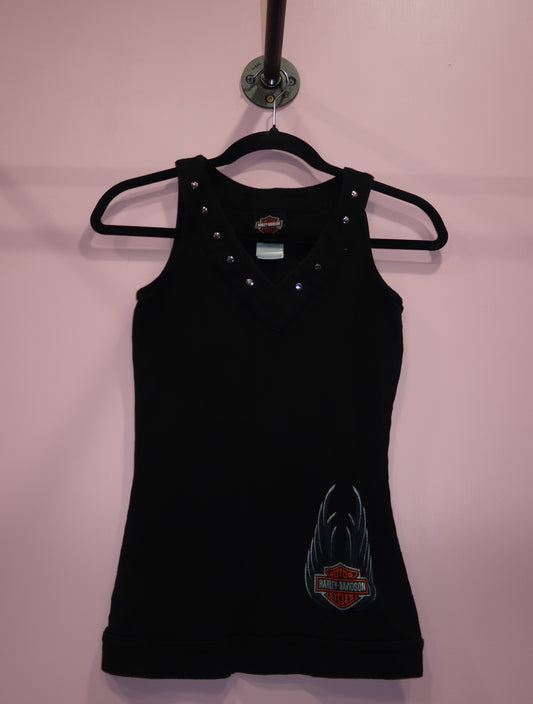 (M) Harley davison studded tank