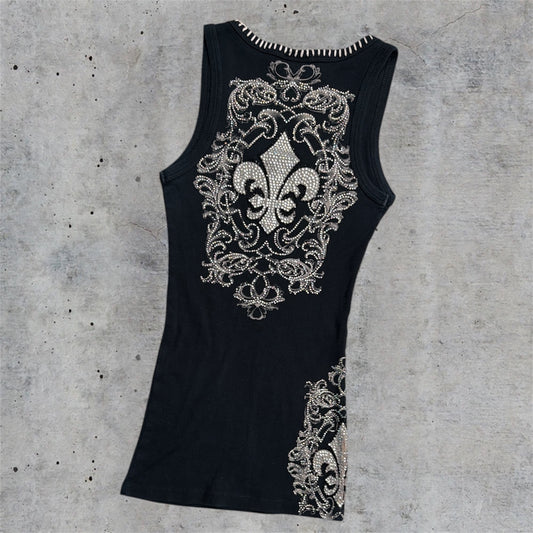 (S) 2000s vocal embellished tank