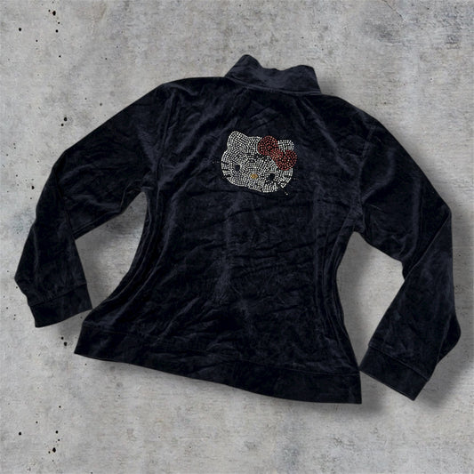 (XL ) vintage/early 2000s hello kitty velour embellished jacket