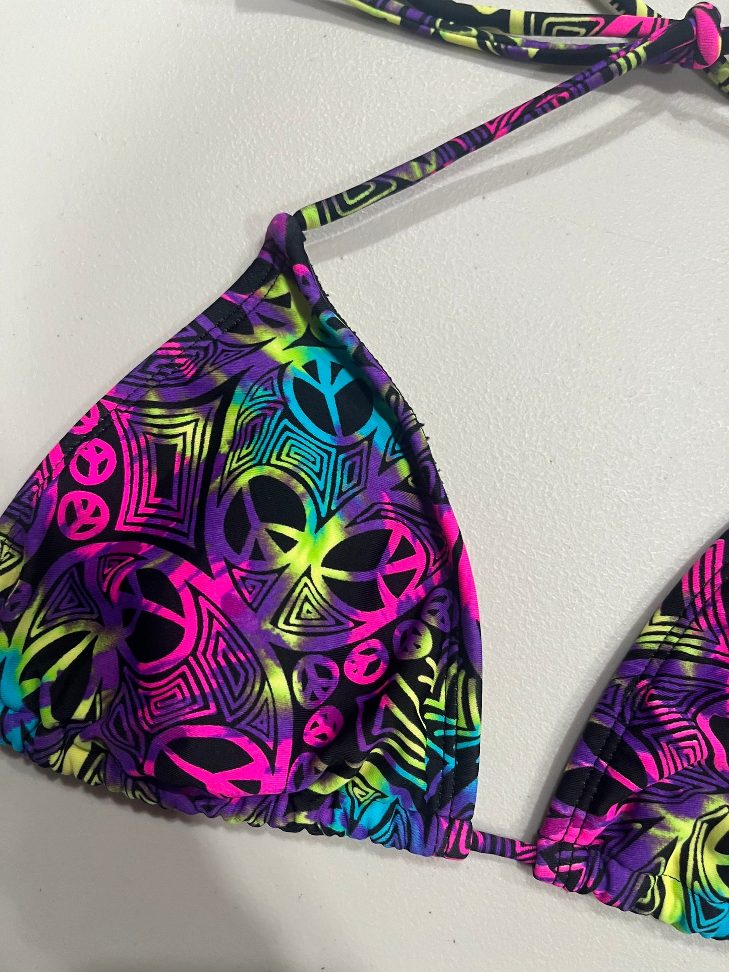 (S) Y2K Peace Bikini Top