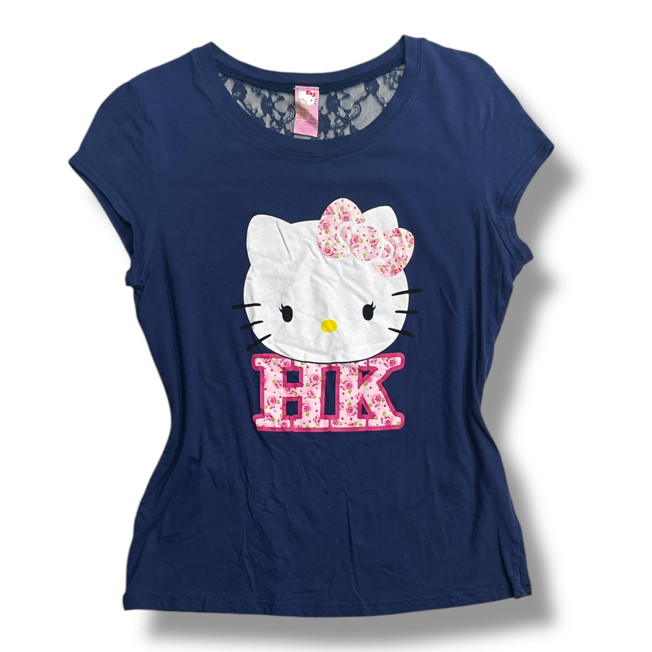 (L) Hello Kitty Floral Lace Detail Top
