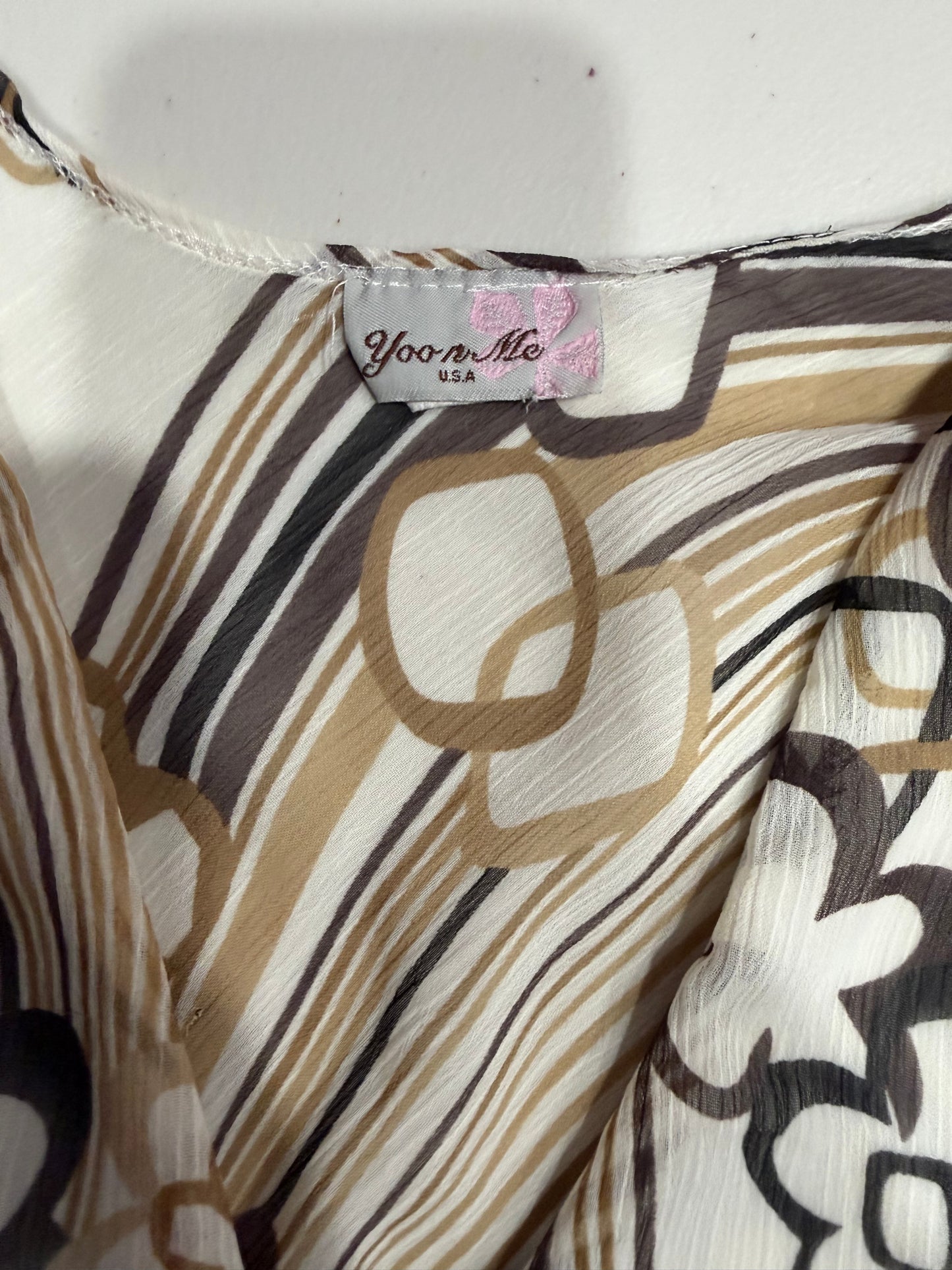 (L) early 2000s peplum floral belt top