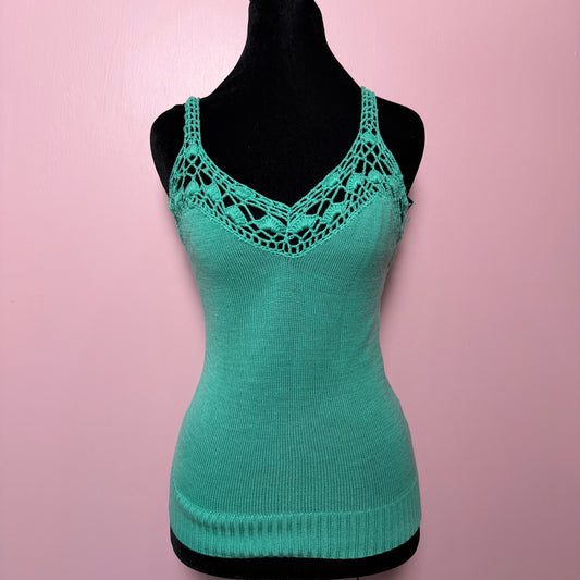 (S) vtg Junior House crochet tank top