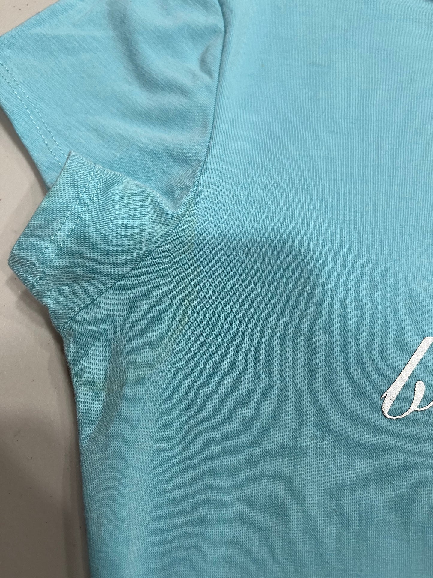 (M/L) 2000s Baby Phat Silver & Blue Baby Tee