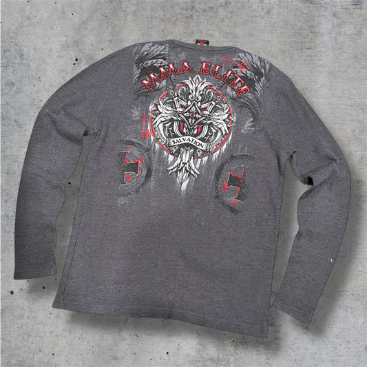 (XL) grunge MMA Elite Graphic Cross Thermal