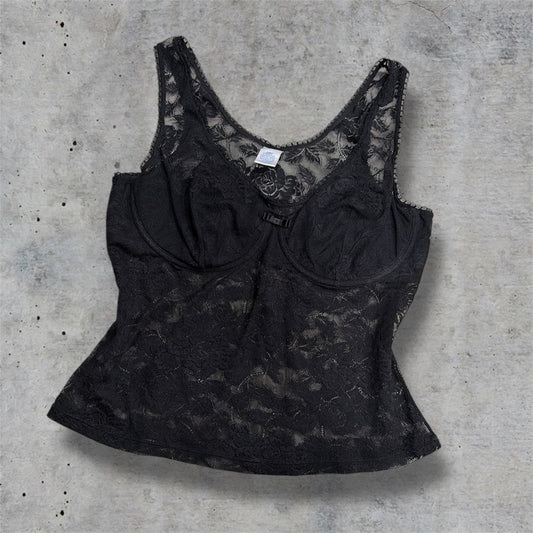 (M) vtg grunge lace bustier top