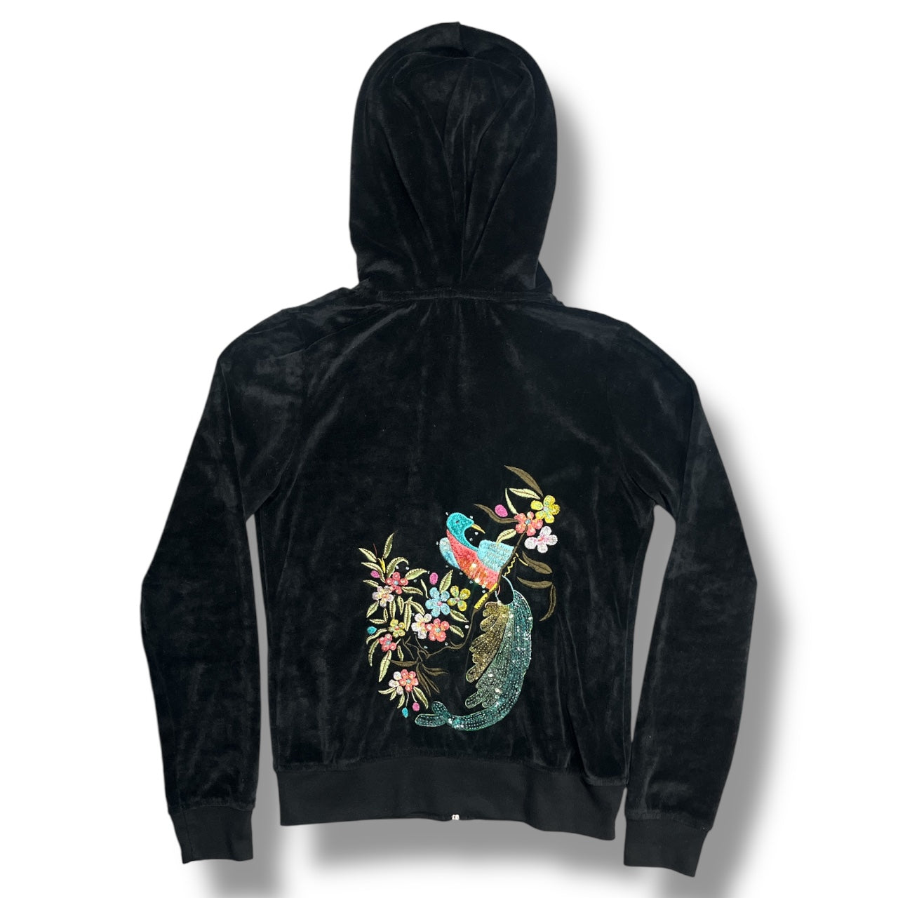 (S/M) BCBG Embroidered Sequin Velour Jacket