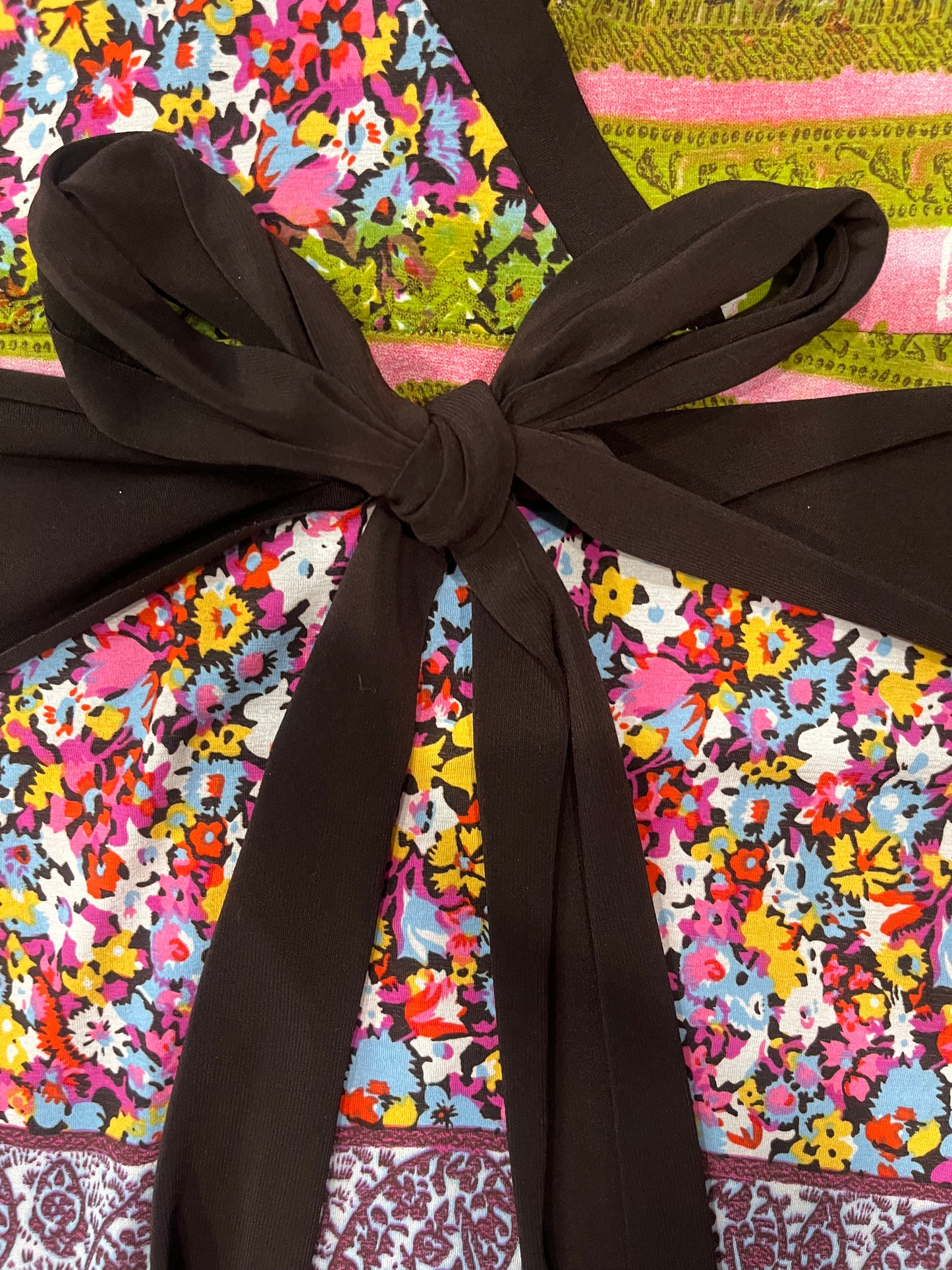 (XS/S) Y2K Tie Up Floral Mini Dress