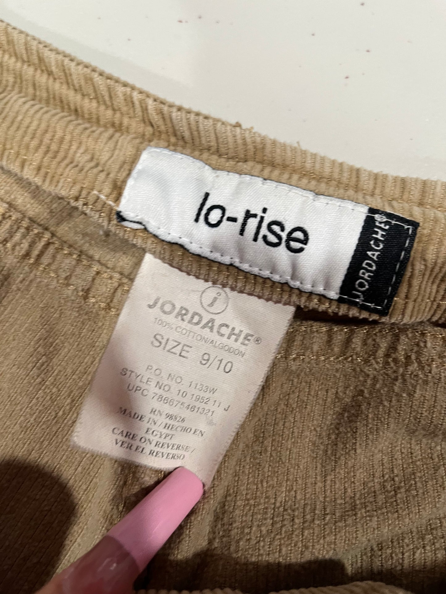 (32”) Lo-Rise Vintage Laced Up Flared Curdoroy Pants