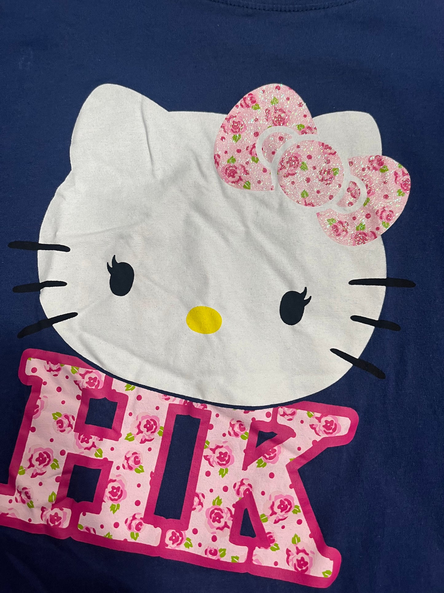 (L) Hello Kitty Floral Lace Detail Top