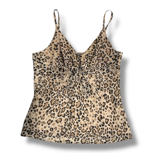 (L) 2000s Leopard Print Top