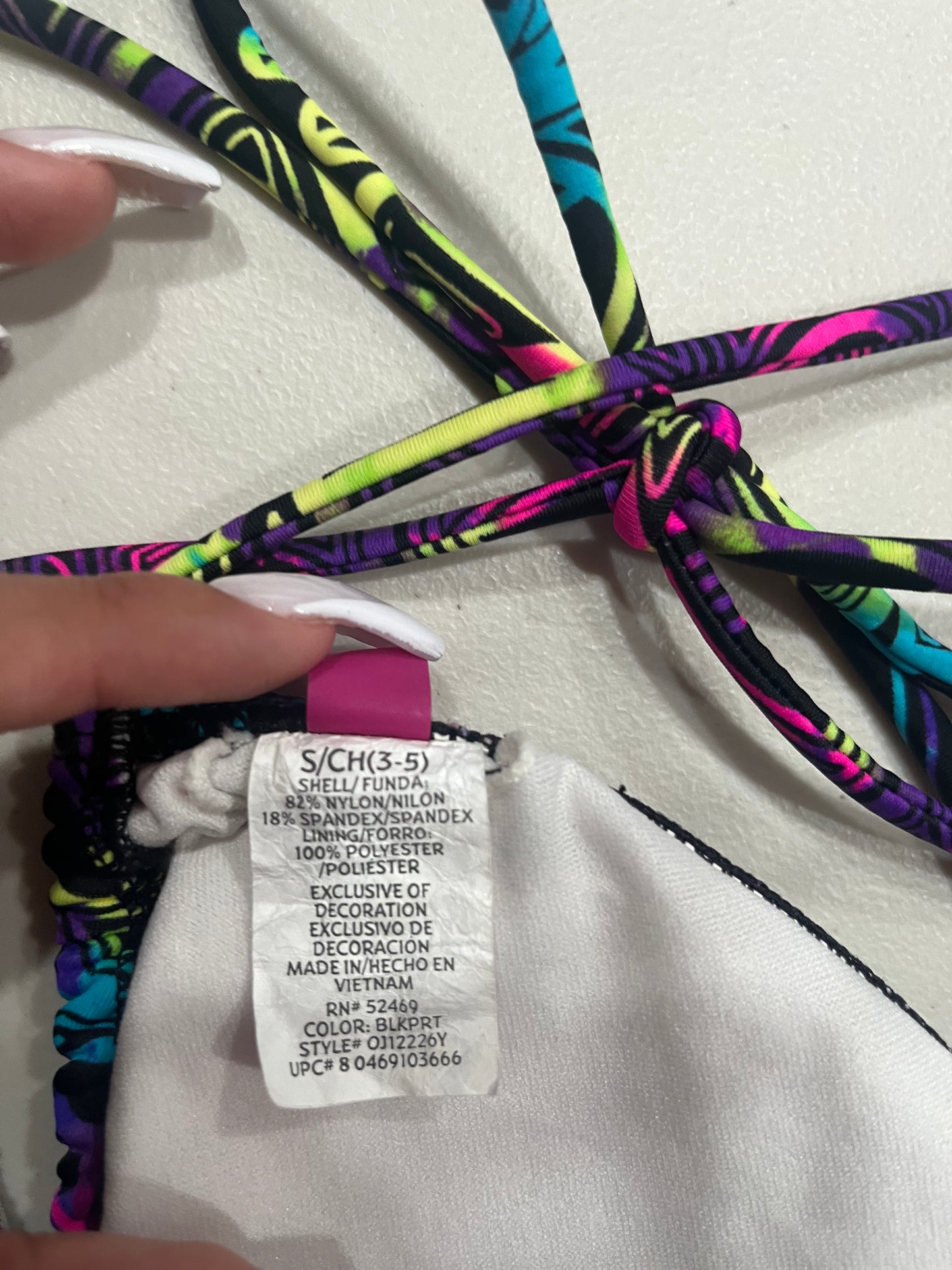 (S) Y2K Peace Bikini Top