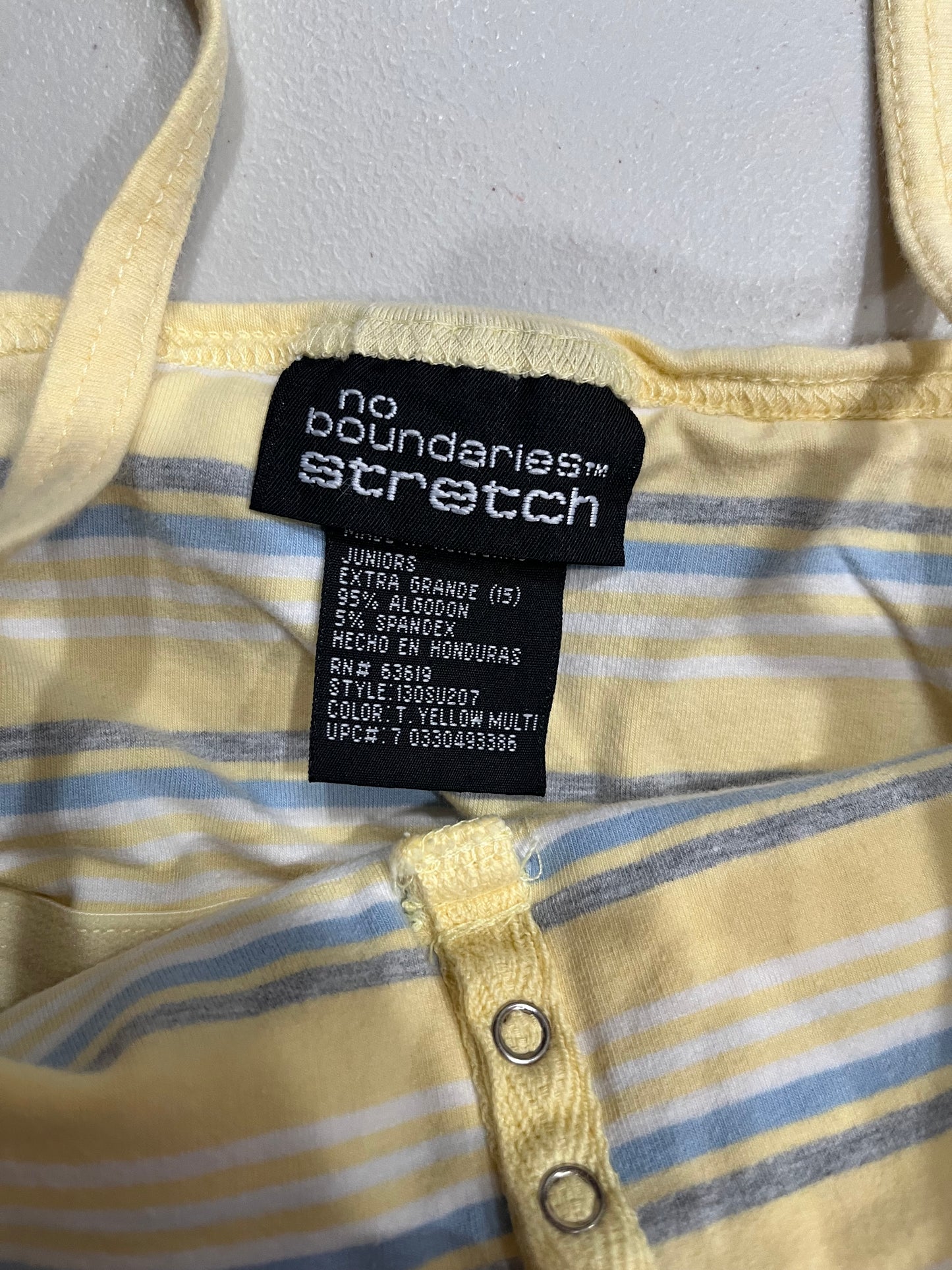 (L/XL) No Boundaries Striped Tank