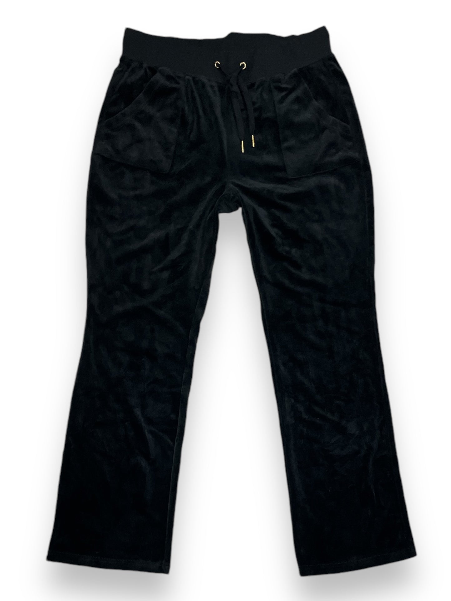 (M) Juicy Couture Black & Gold Velour Tracksuit Pants