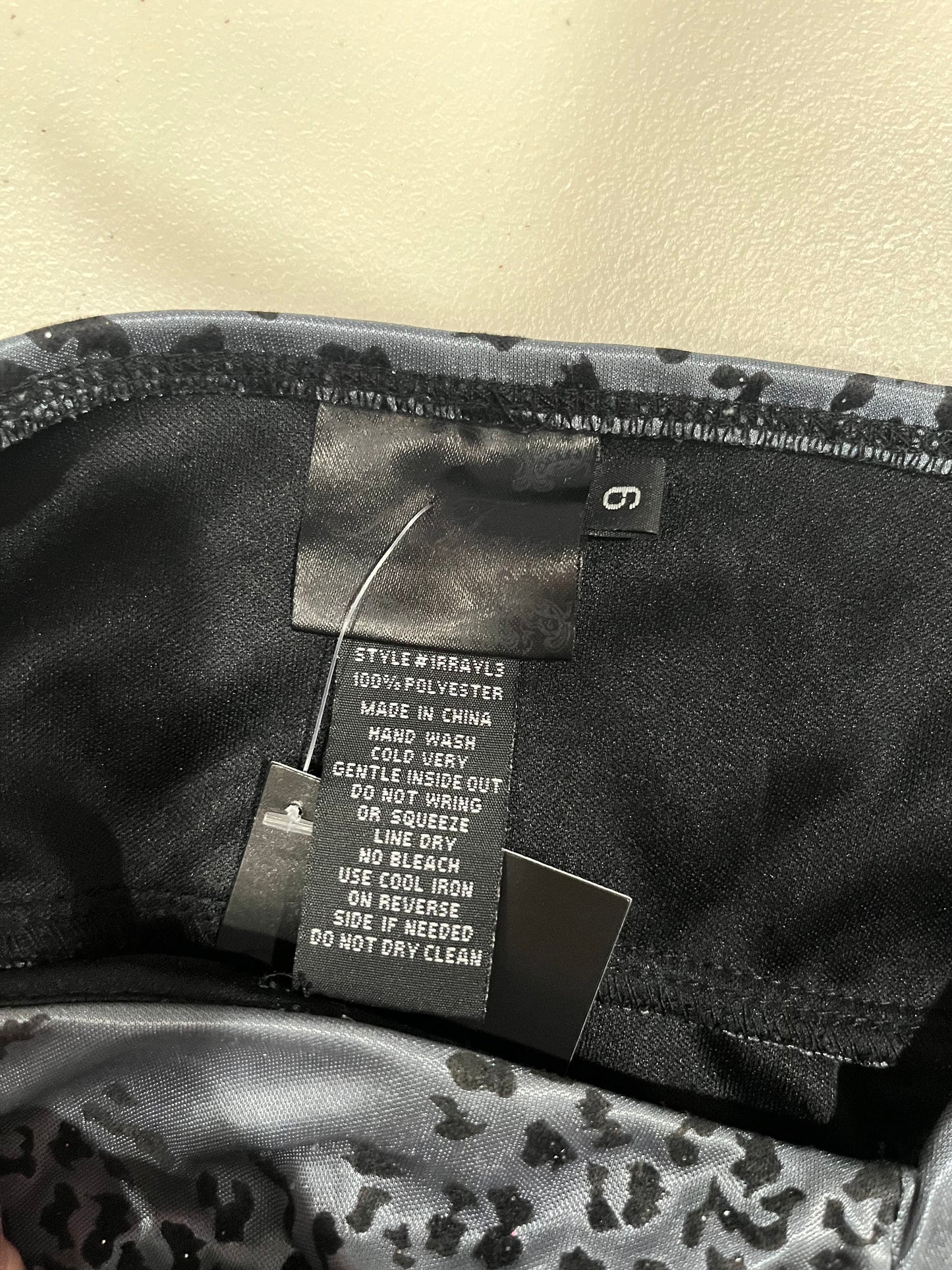 (M) 2000s Leopard Print Glittery Satin Mini Bodycon Dress