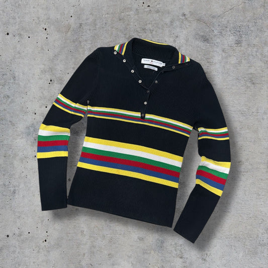 (M) vintage tommy hilfiger striped knit long sleeve