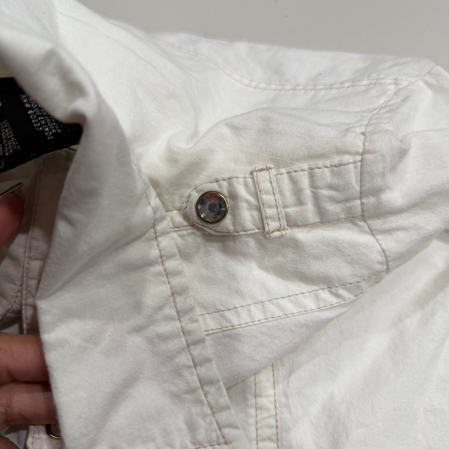 (XS/S) Y2K Baby Phat Embellished Button Up Embroidered Long Sleeve