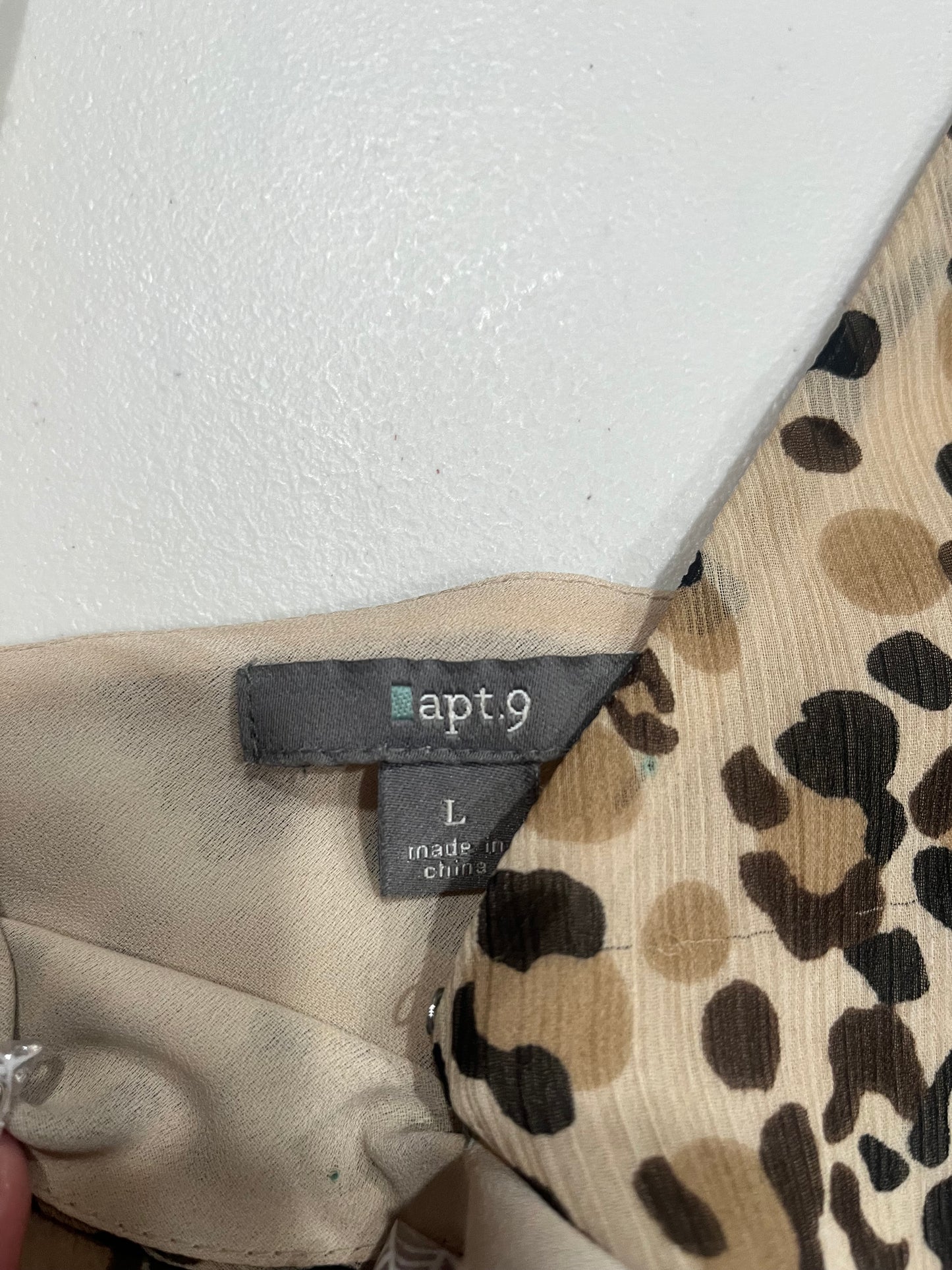 (L) 2000s Leopard Print Top
