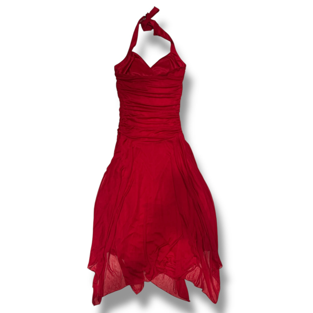 (M) Y2K Trixxy Halter Asymmetrical Trim Embellished Fairy Dress