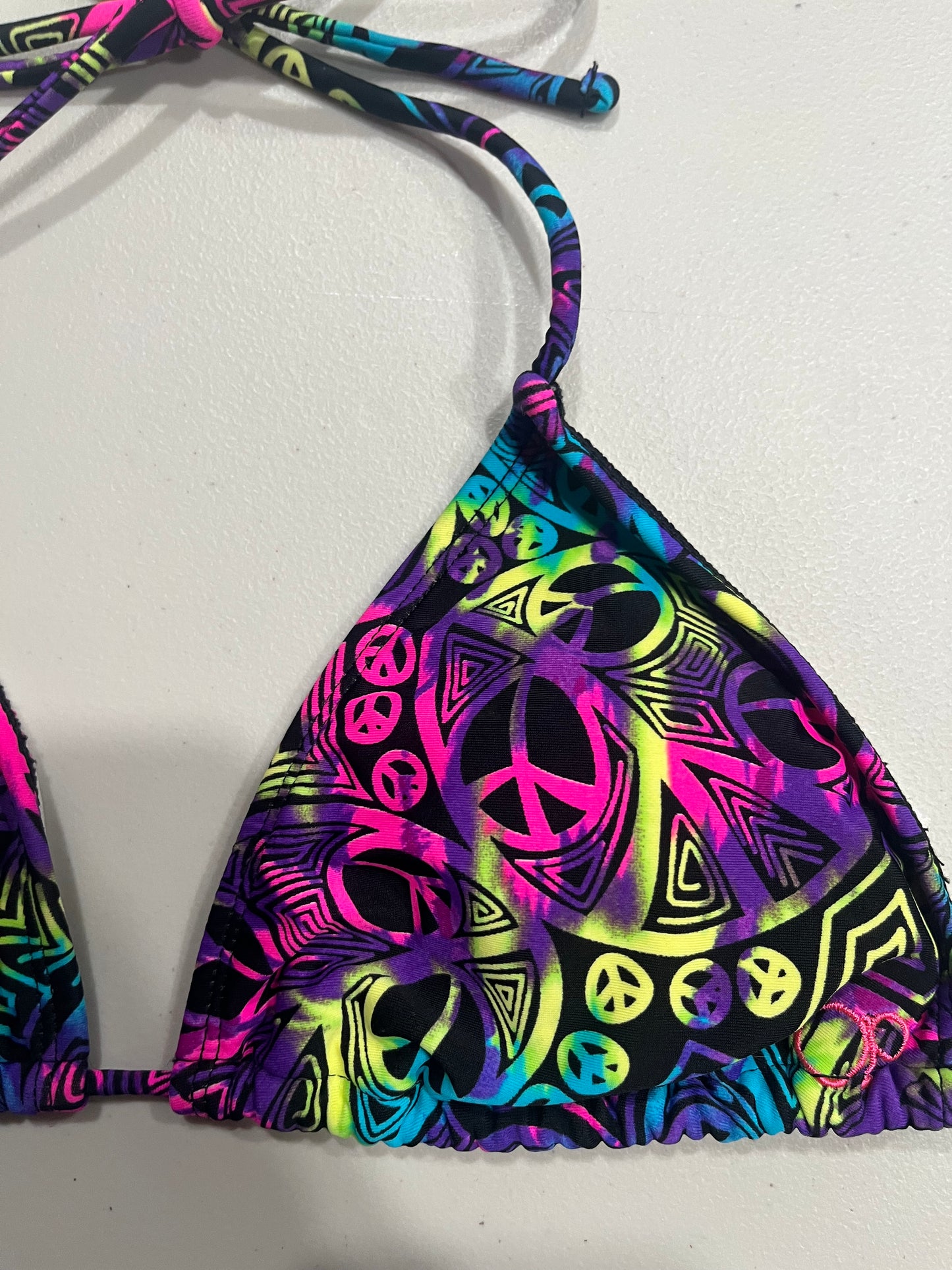 (S) Y2K Peace Bikini Top