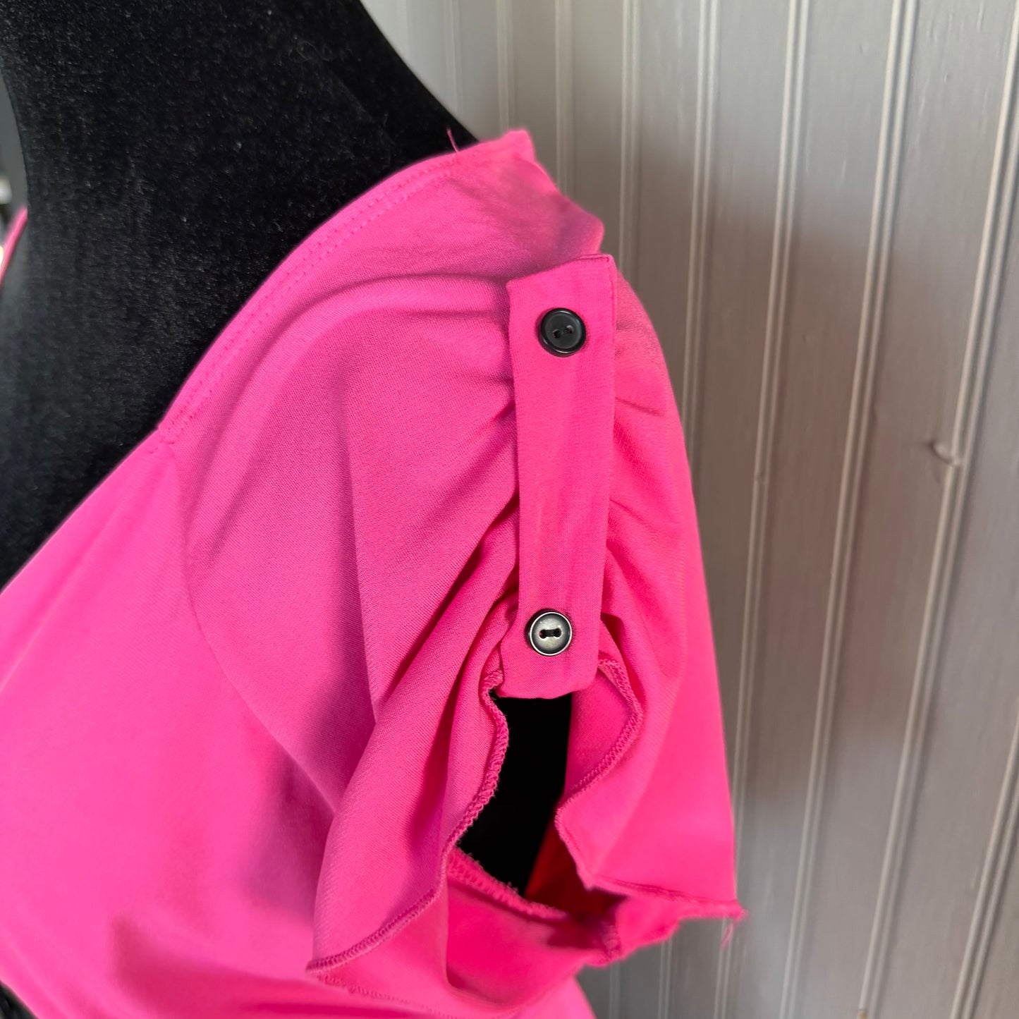 (M) y2k pink babydoll tie up top
