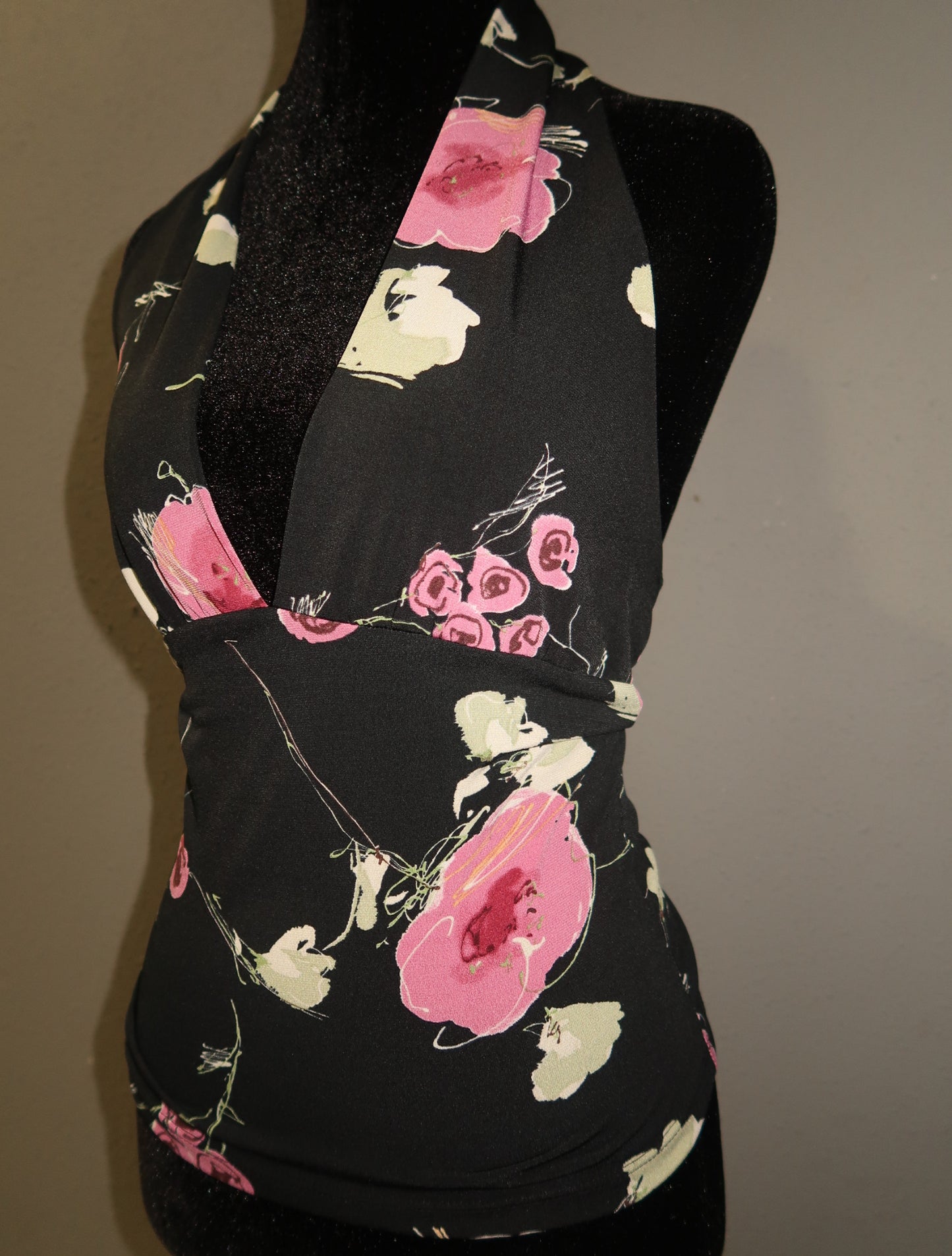 (M) Y2K Floral Halter Tank
