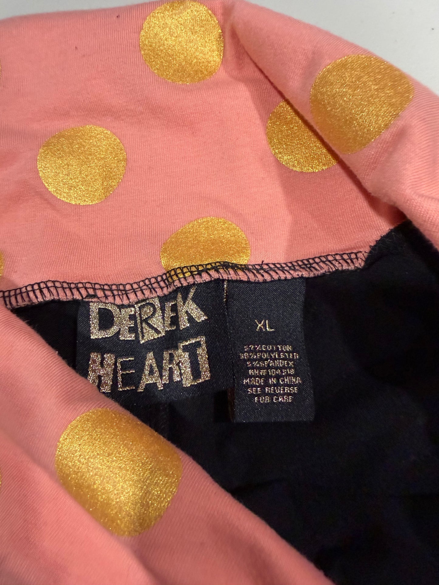 (L/XL) Y2K polka dot foldover flared leggings