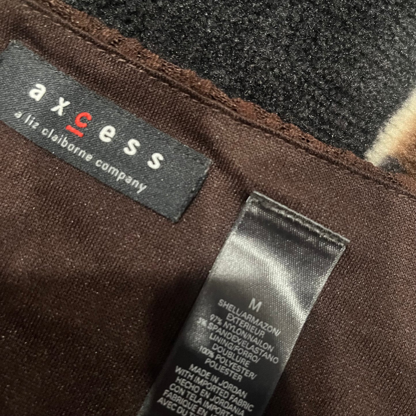 (M) 2000s Lace Trim Brown Top