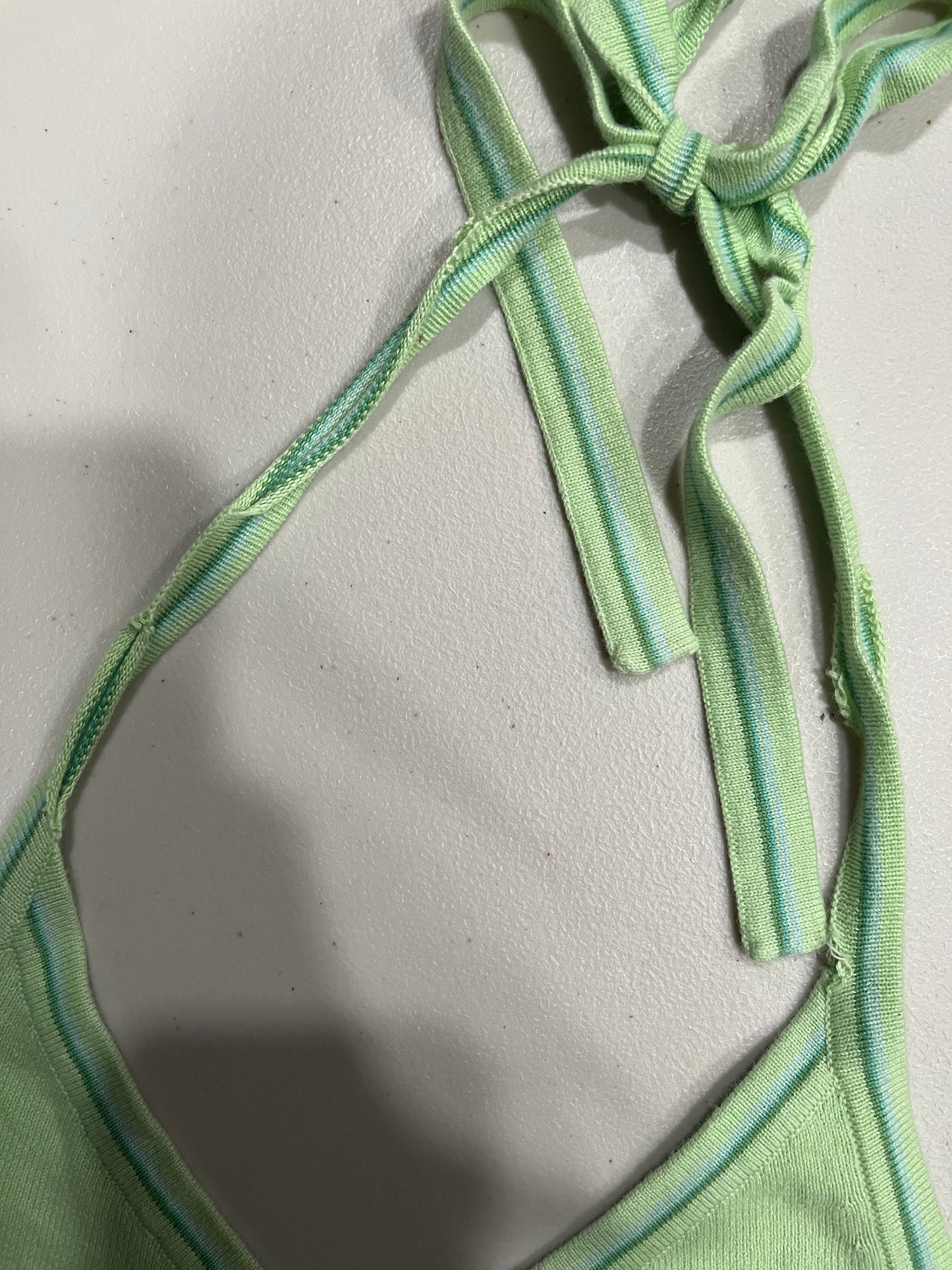 (M) Early 2000s Striped Halter Top