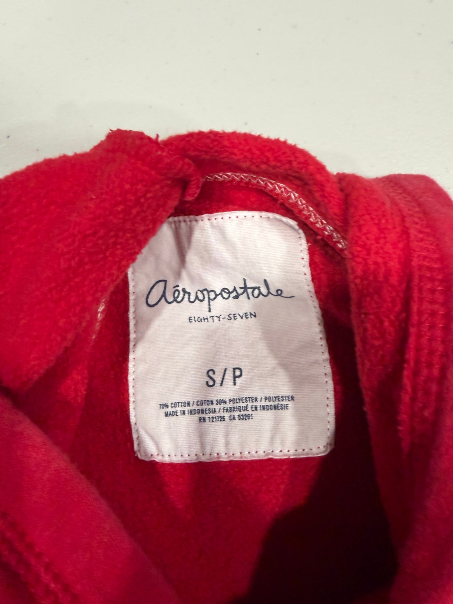 (S) 2000s aeropostale red hoodie
