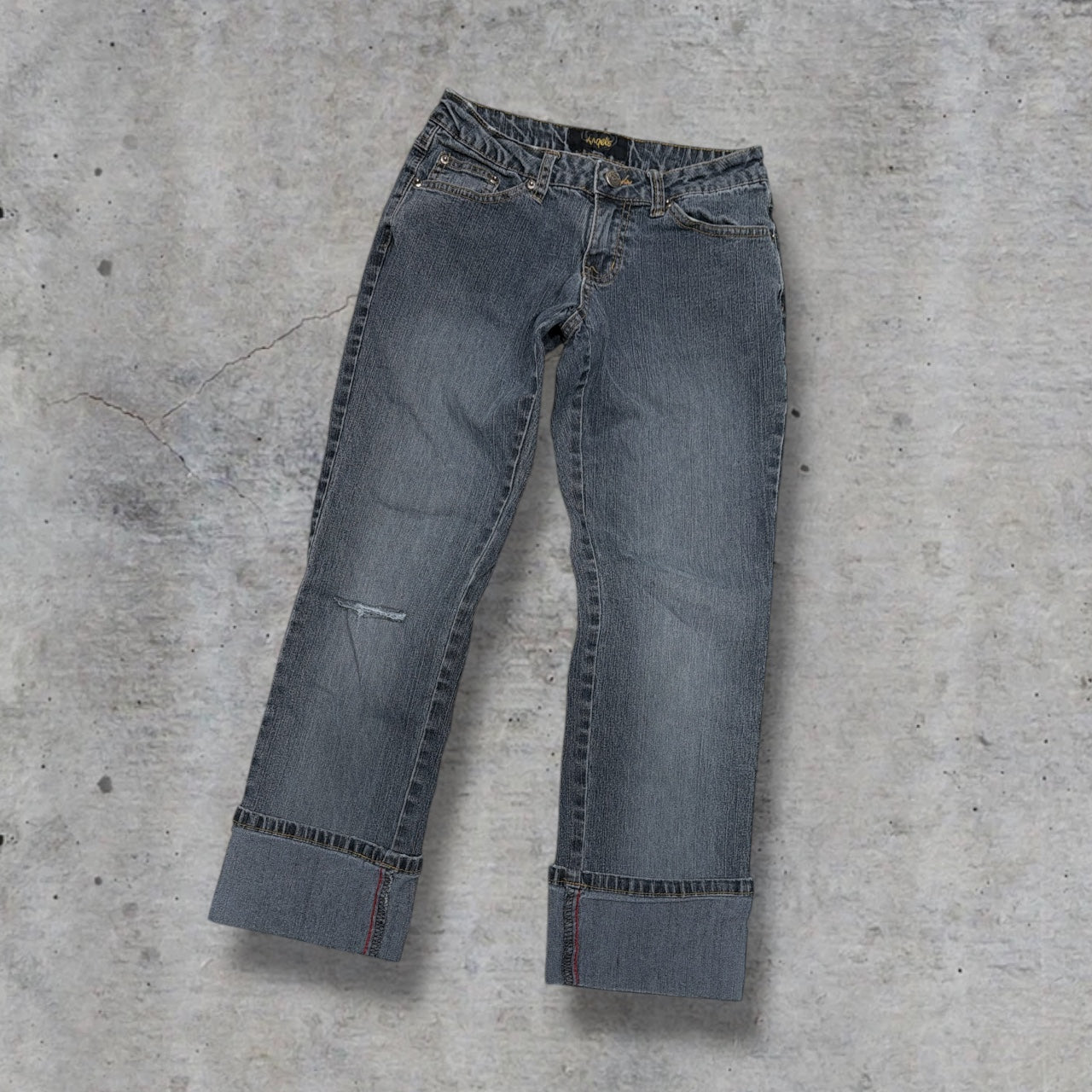 (23/24”) Y2K Angels Capri Jeans