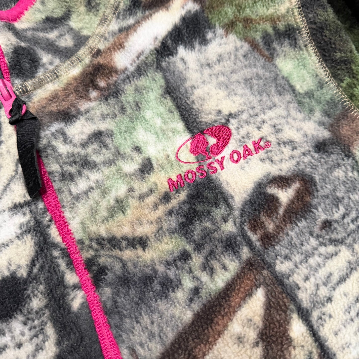 (M) Mossy Oak Fleece Pink & Camo Jacket