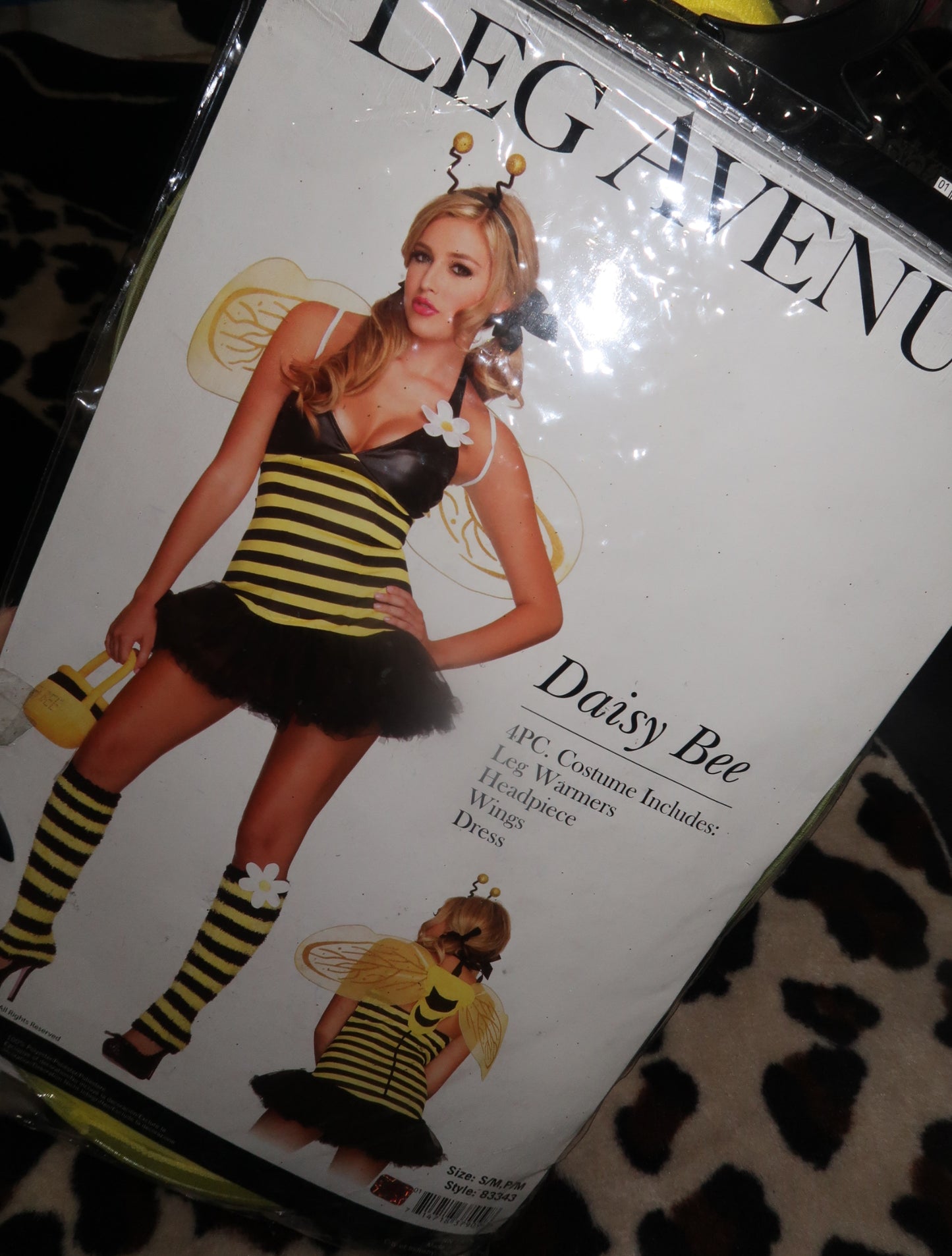 (S) NWT 2000s ICONIC LEG AVENUE BEE COSTUME