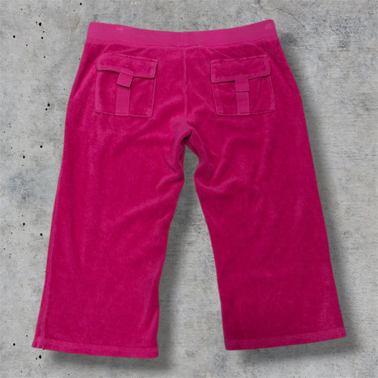 (S/M) y2k/early 2000s juicy couture pink velour tracksuit capri shorts