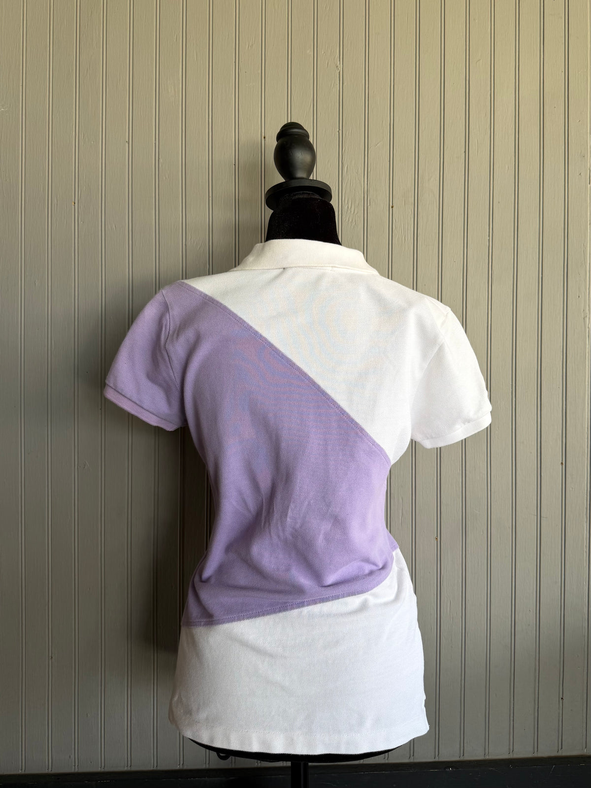 (M) vintage Ralph Lauren purple & white polo top