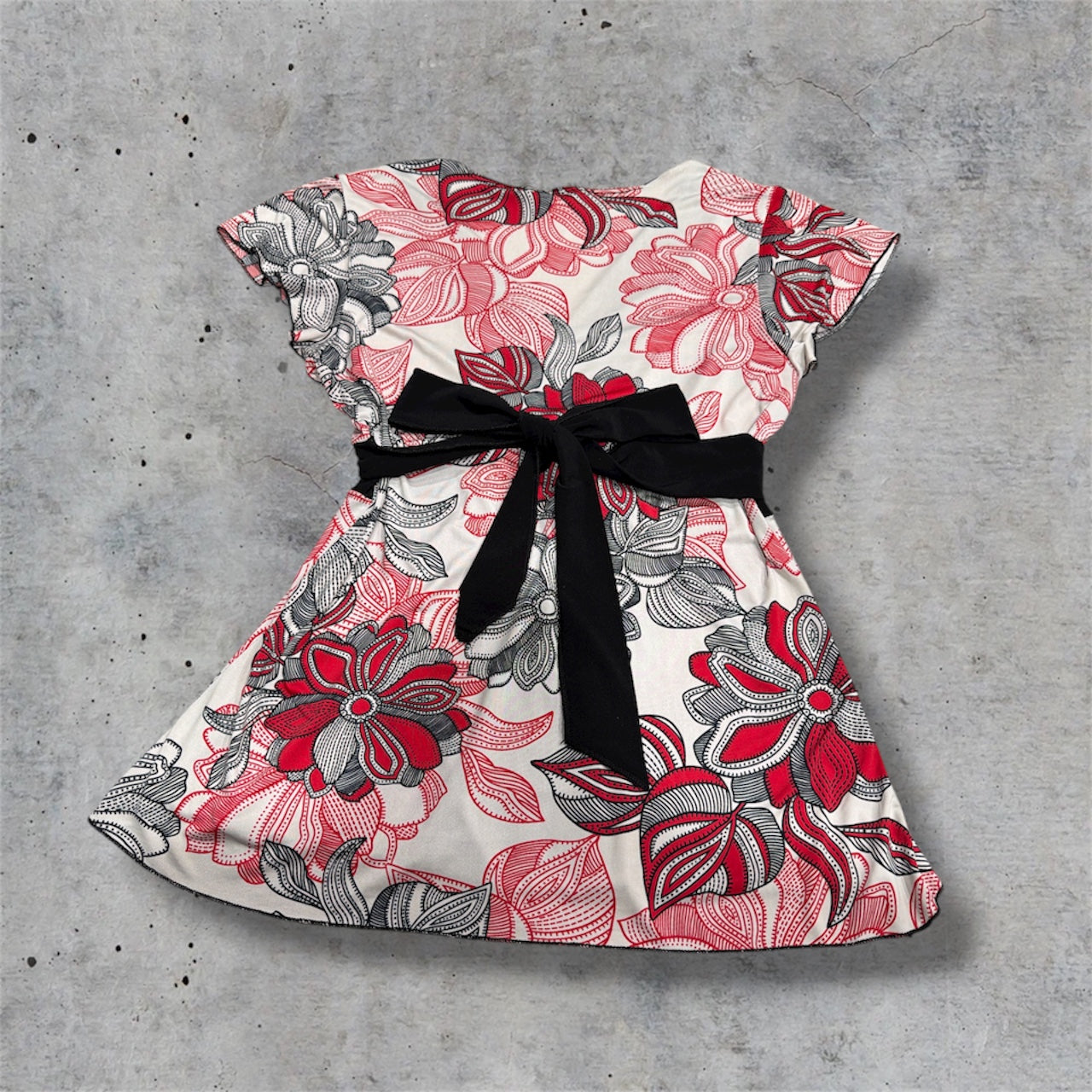 (L) EARLY 2000s/Y2K red & black charm detail tie up top