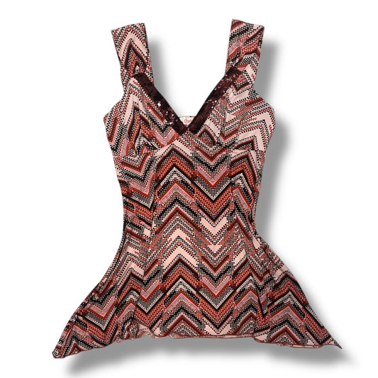 (L/XL) Y2K Candies Sequin Trim Fairy Asymmetrical Top