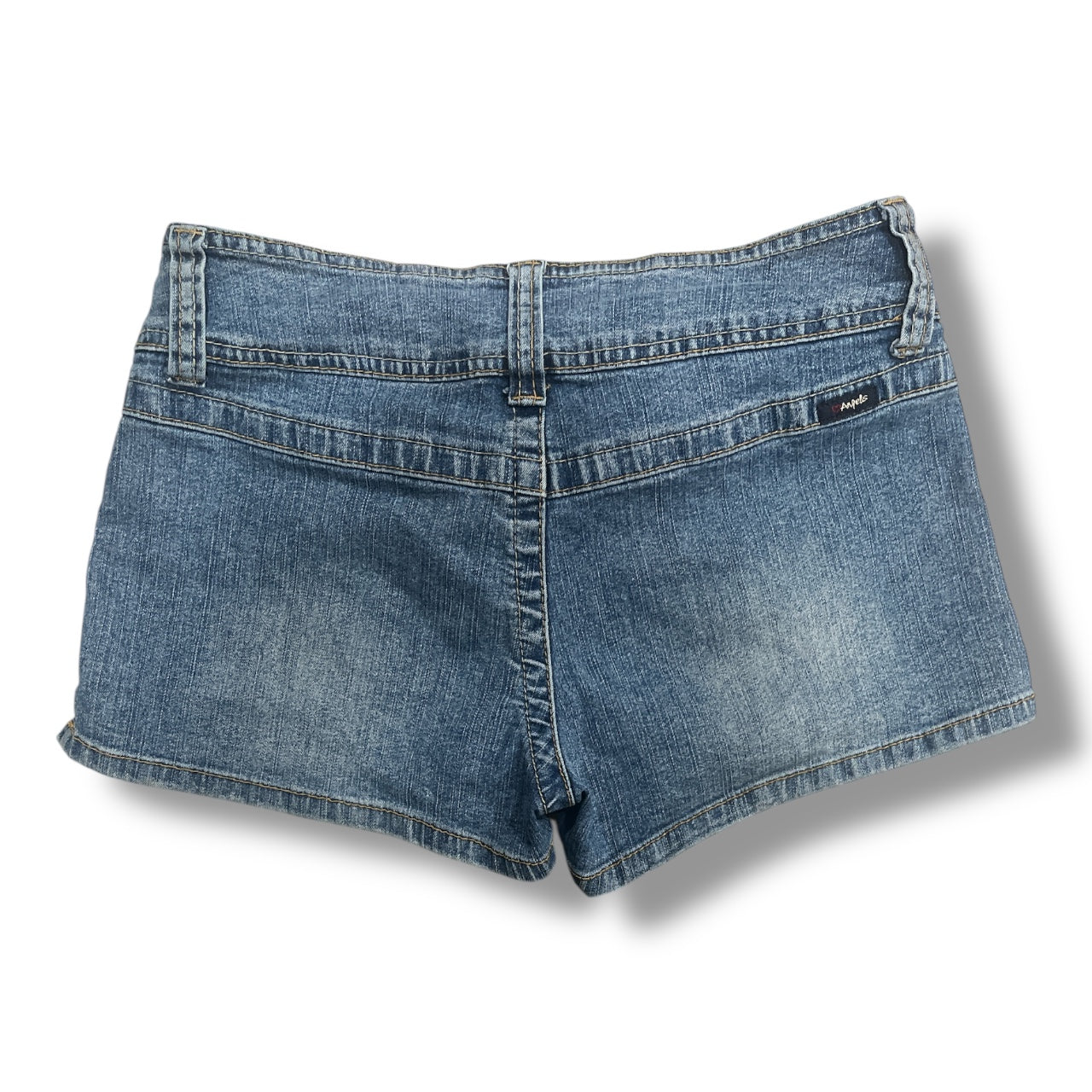 (28”) Iconic Angels Circle Belt Denim Shorts