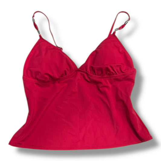 (M) Vintage Red Charm Tankini Top