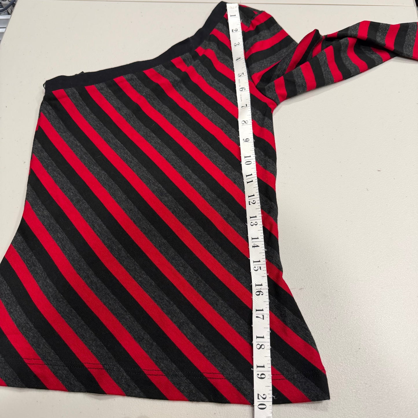 (S/M) Y2K Eyeshadow striped one sleeved top