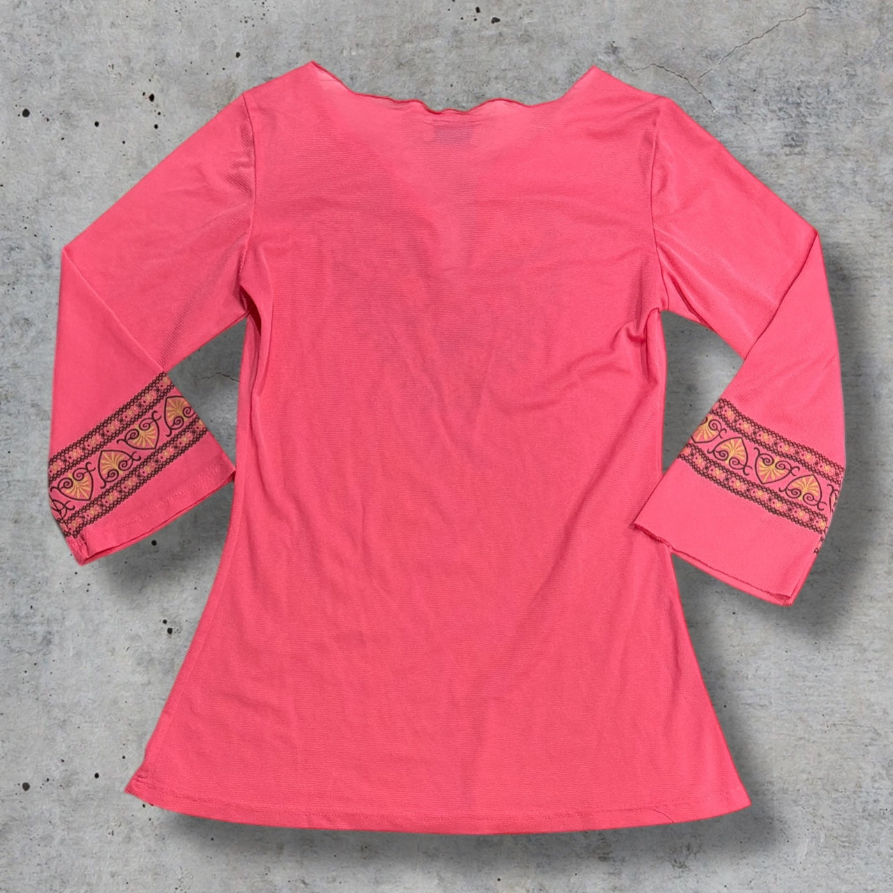 (S/M) 2000s pink sequin tunic top