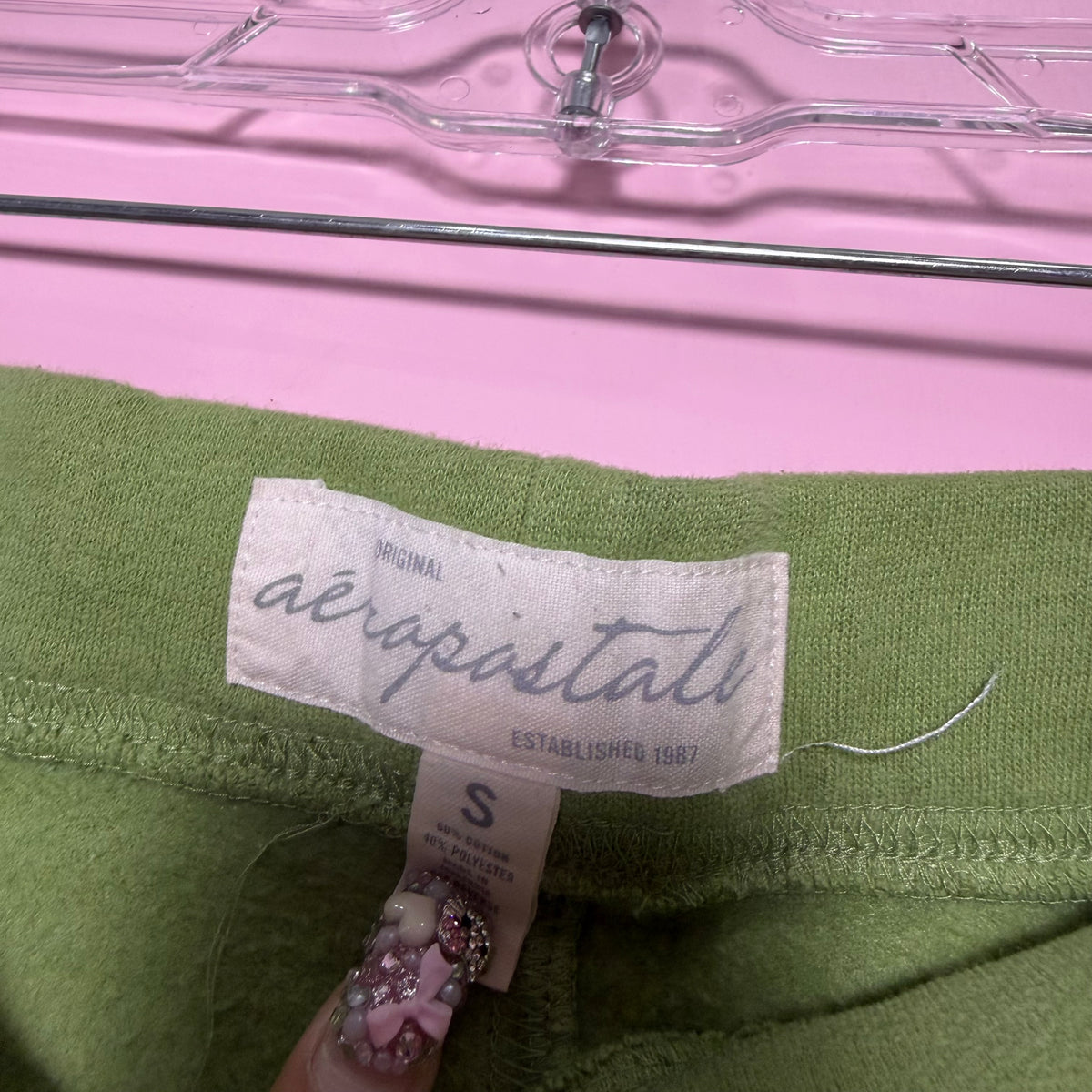(S) Y2K Aeropostale polka dot green sweatpants