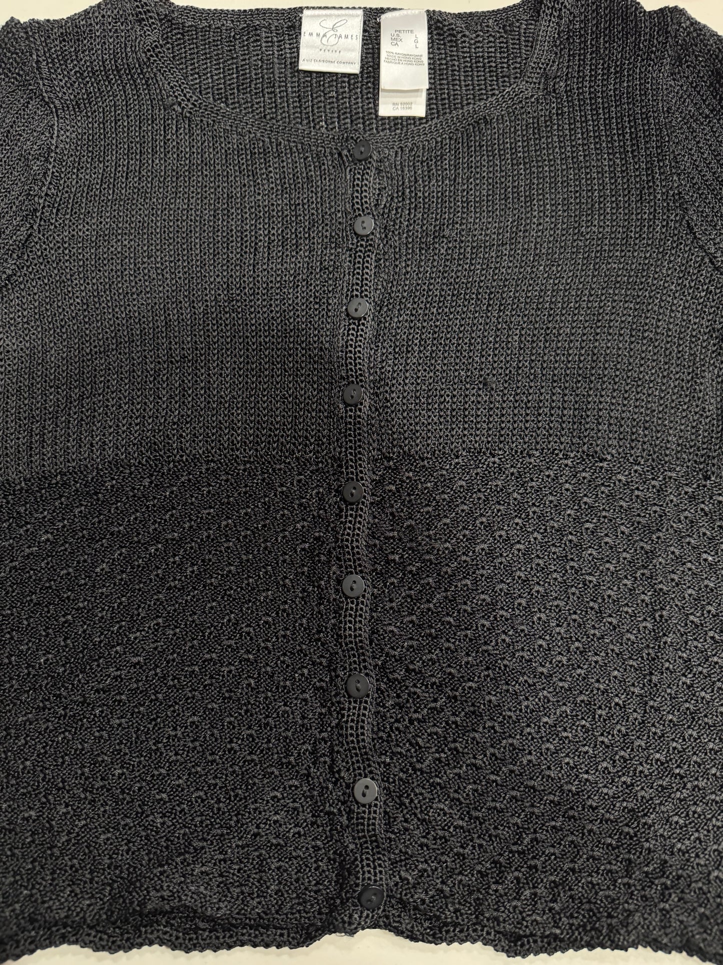 (L) vintage knit buttoned top
