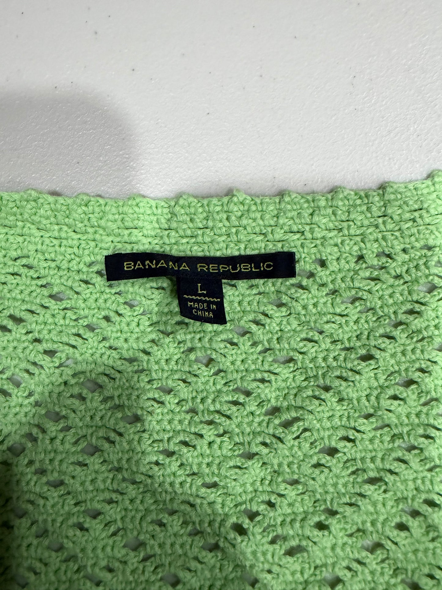 (M/L) y2k lime green banana republic crochet top