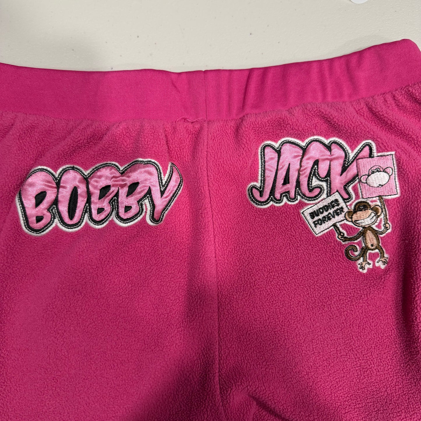 (XS/S) Early 2000s Bobby Jack Pink Tracksuit Embroidered Pants