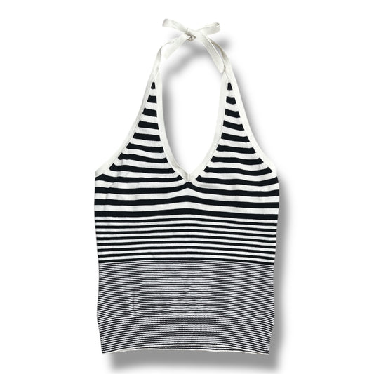 (S) VTG Gap Striped Halter Top