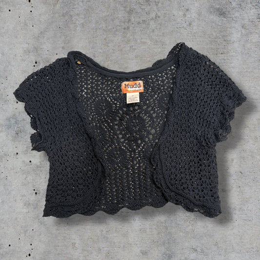 (S) Y2K Mudd Crochet Bolero Cardigan