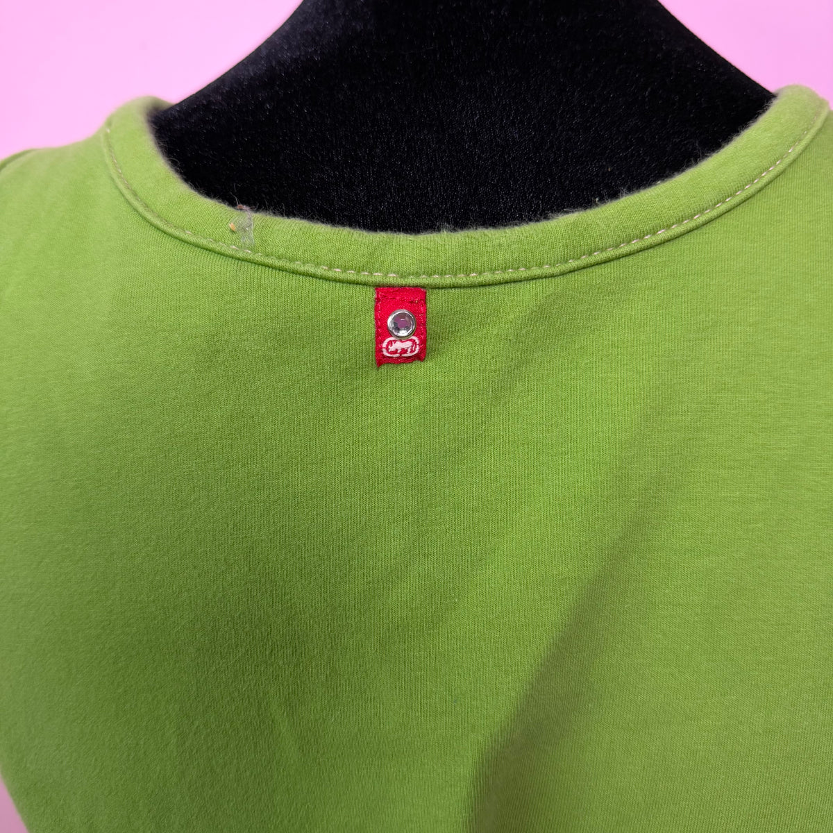 (L) Ecko green & pink vintage tank top
