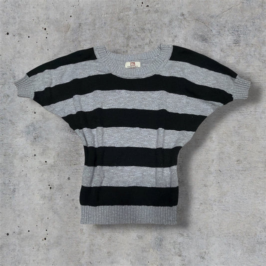 (S) y2k lei striped sweater top