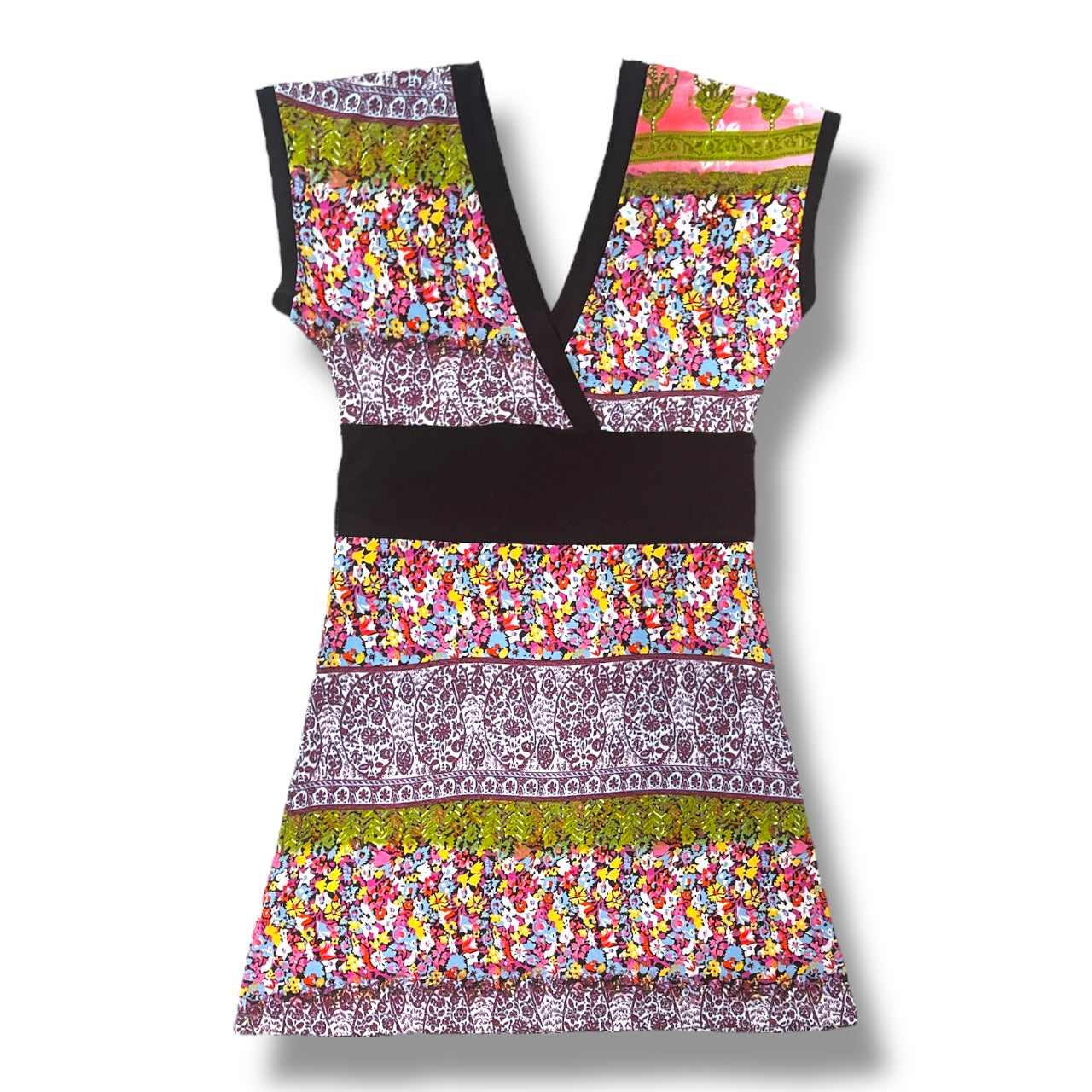 (XS/S) Y2K Tie Up Floral Mini Dress